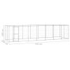 Outdoor Dog Kennel Galvanized Steel 182.3 ft²