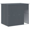 Dog House with Run Anthracite 84.3"x501.2"x71.3" Galvanized Steel