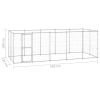 Outdoor Dog Kennel Galvanized Steel 130.2 ft²