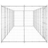 Outdoor Dog Kennel Galvanized Steel 182.3 ft²