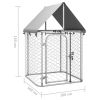 Outdoor Dog Kennel with Roof 39.4"x39.4"x59.1"