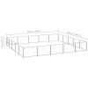 Dog Kennel Silver 269.1 ft² Steel