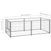 Dog Kennel Silver 78.7"x39.4"x27.6" Steel