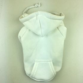 Autumn And Winter Pet Clothes With Coat And Cap Hoodies (Option: White-XS)