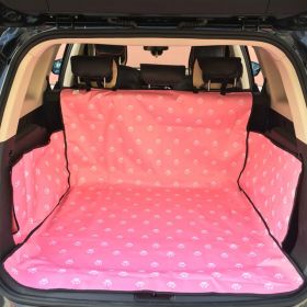 Pet Carriers Dog Car Seat Cover Trunk Mat Cover Protector Carrying For Cats Dogs transportin perro autostoel hond (Color: Pink)