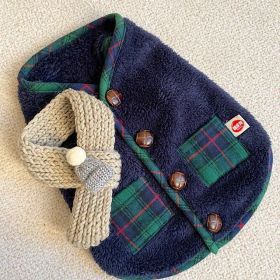 Christmas Send Scarf Pet Clothes (Option: Navy Blue-XXL)