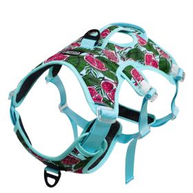 Comfortable Liftable Night Reflective Pet Supplies Dog's Straps (Option: Pomegranate Color-M)