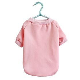 Pet Sweater Breathable Warm With Velvet Dog Clothes (Option: Pink-XL)